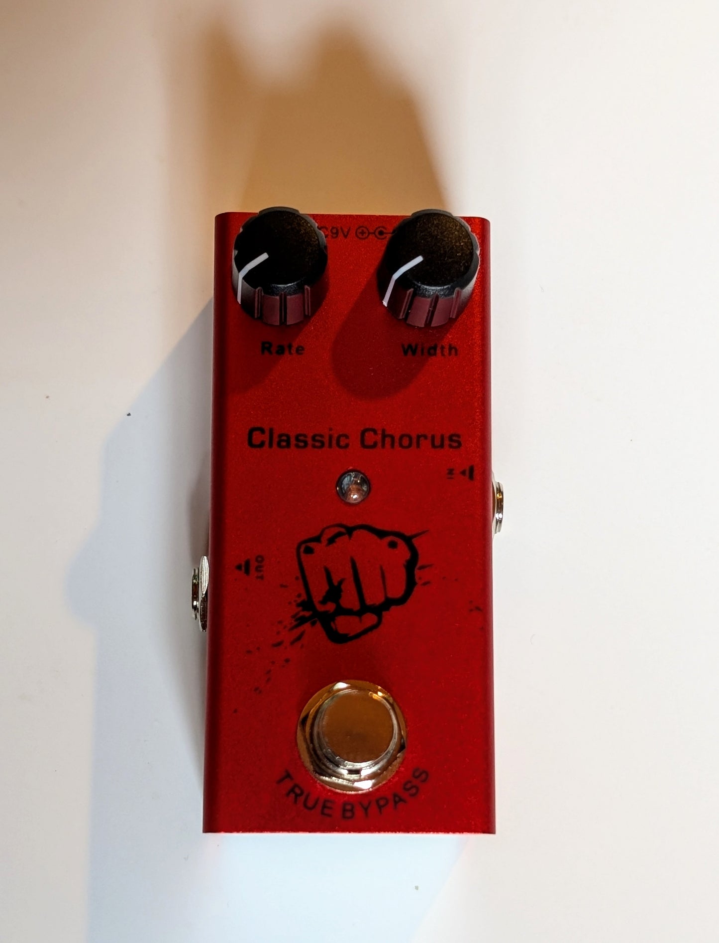 PNW Music classic chorus guitar effects pedal with depth and rate control knobs for shimmering 80s-style modulation sounds