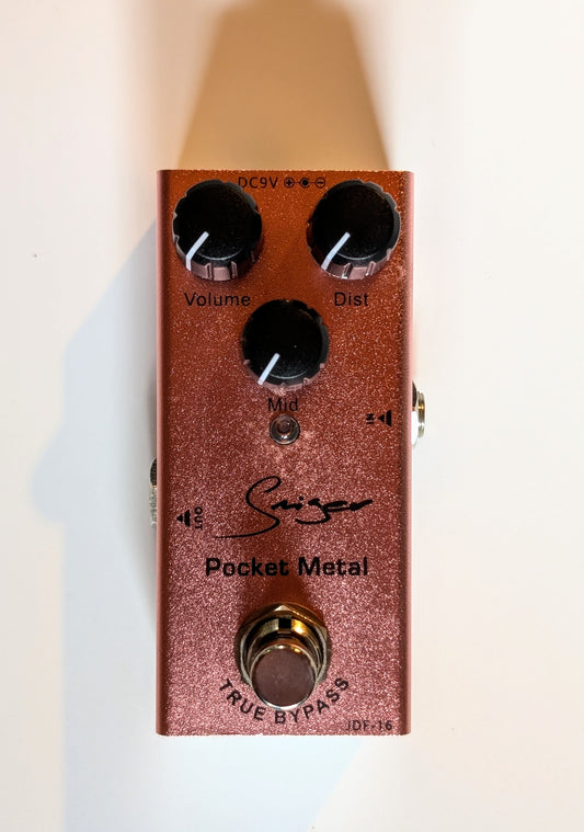 PNW Music compact metal distortion guitar effects pedal for high-gain crushing tones and djent-style articulation in small size