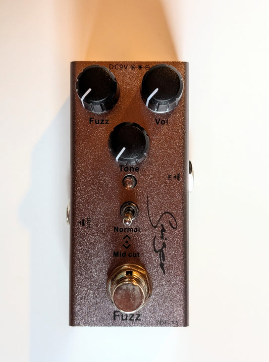 PNW Music fuzz guitar effects pedal with control knobs for shaping psychedelic and garage rock tones from warm woolly to aggressive distortion