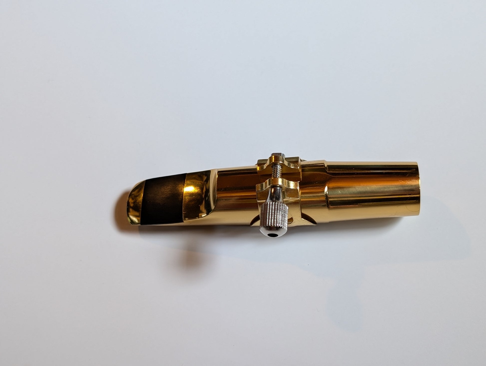 J. Pickett gold brass tenor saxophone mouthpiece G-7 tip opening, professionally refaced by PNW Music for jazz performance