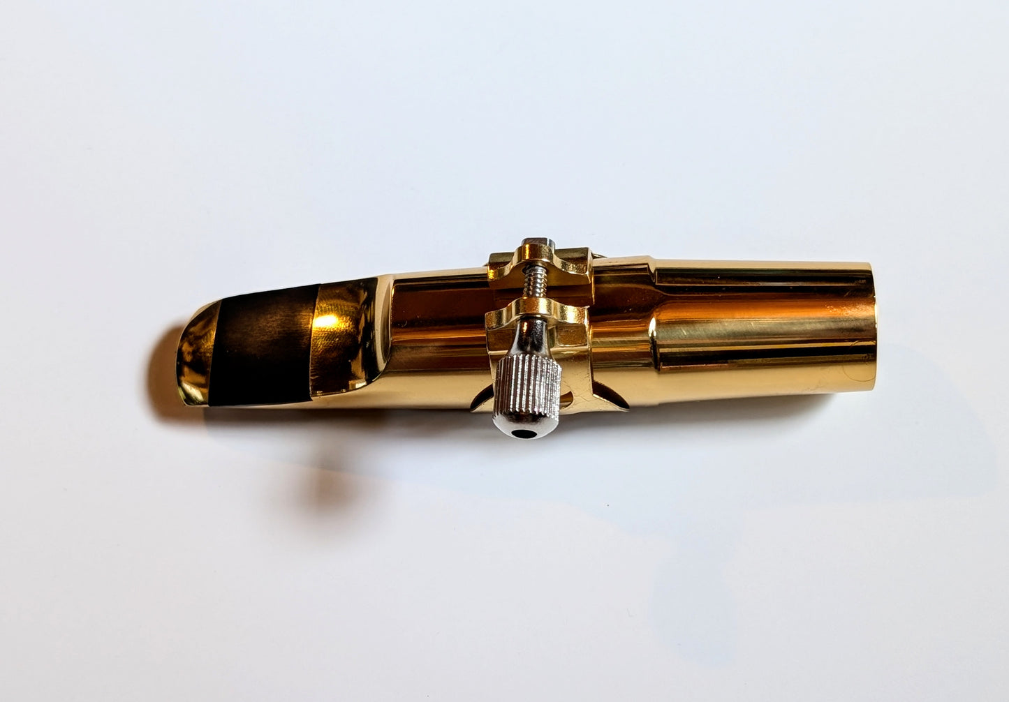 J. Pickett gold brass tenor saxophone mouthpiece G-7 tip opening, professionally refaced by PNW Music for jazz performance