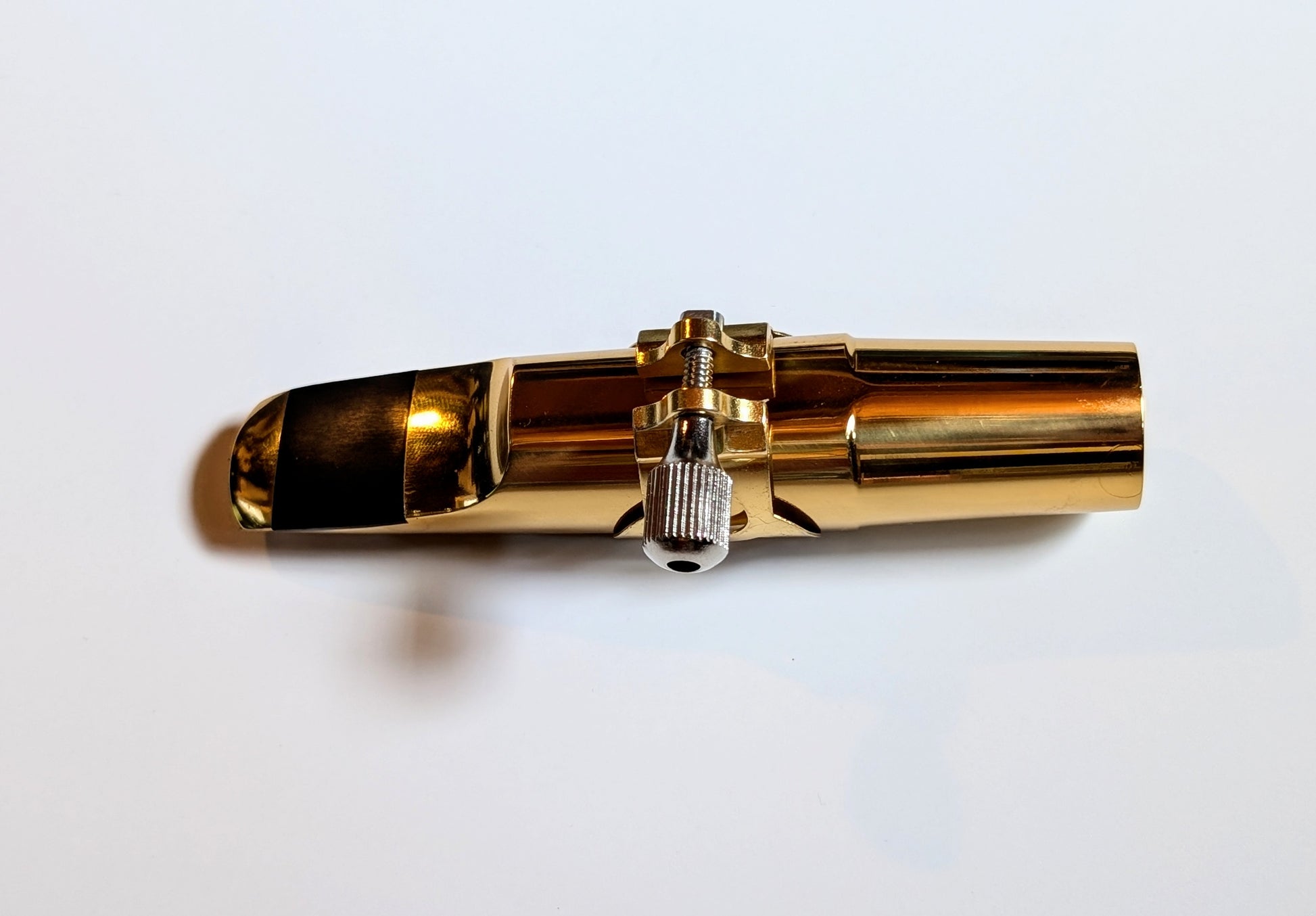 J. Pickett gold brass tenor saxophone mouthpiece G-7 tip opening, professionally refaced by PNW Music for jazz performance