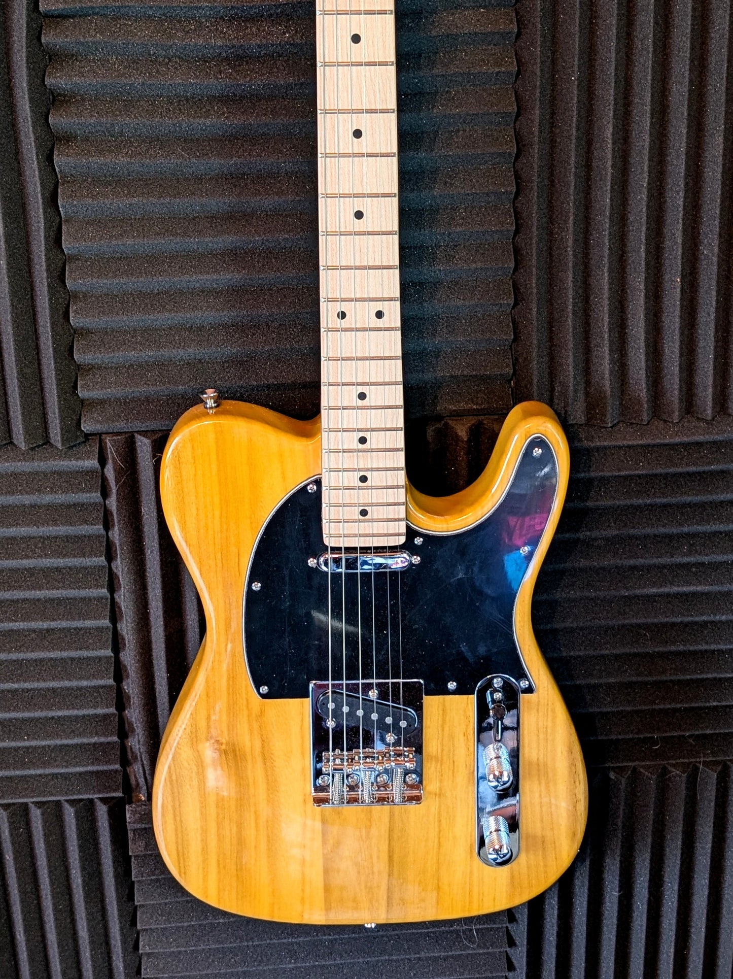 Natural Yellow Telecaster-Style Electric Guitar