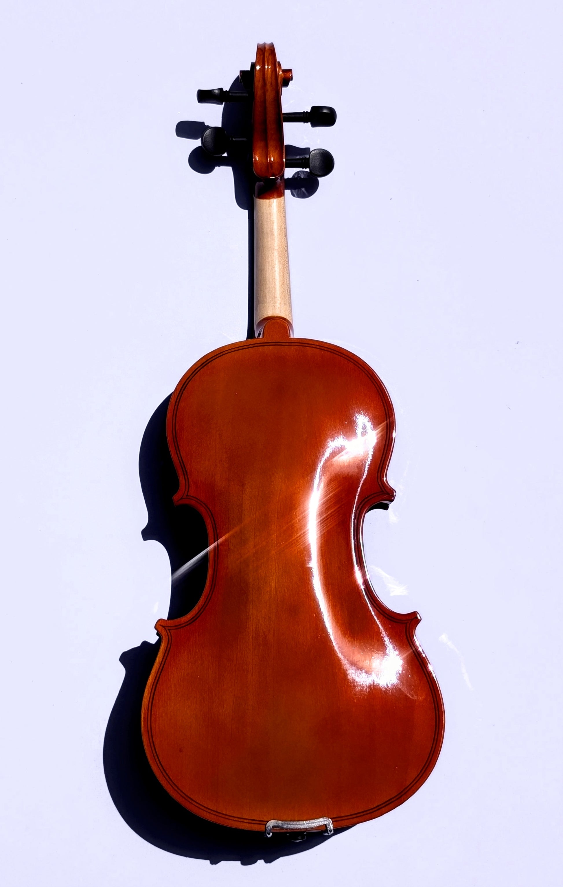 PNW Music full size 4/4 student violin with engineered wood body, complete beginner outfit kit including bow and case