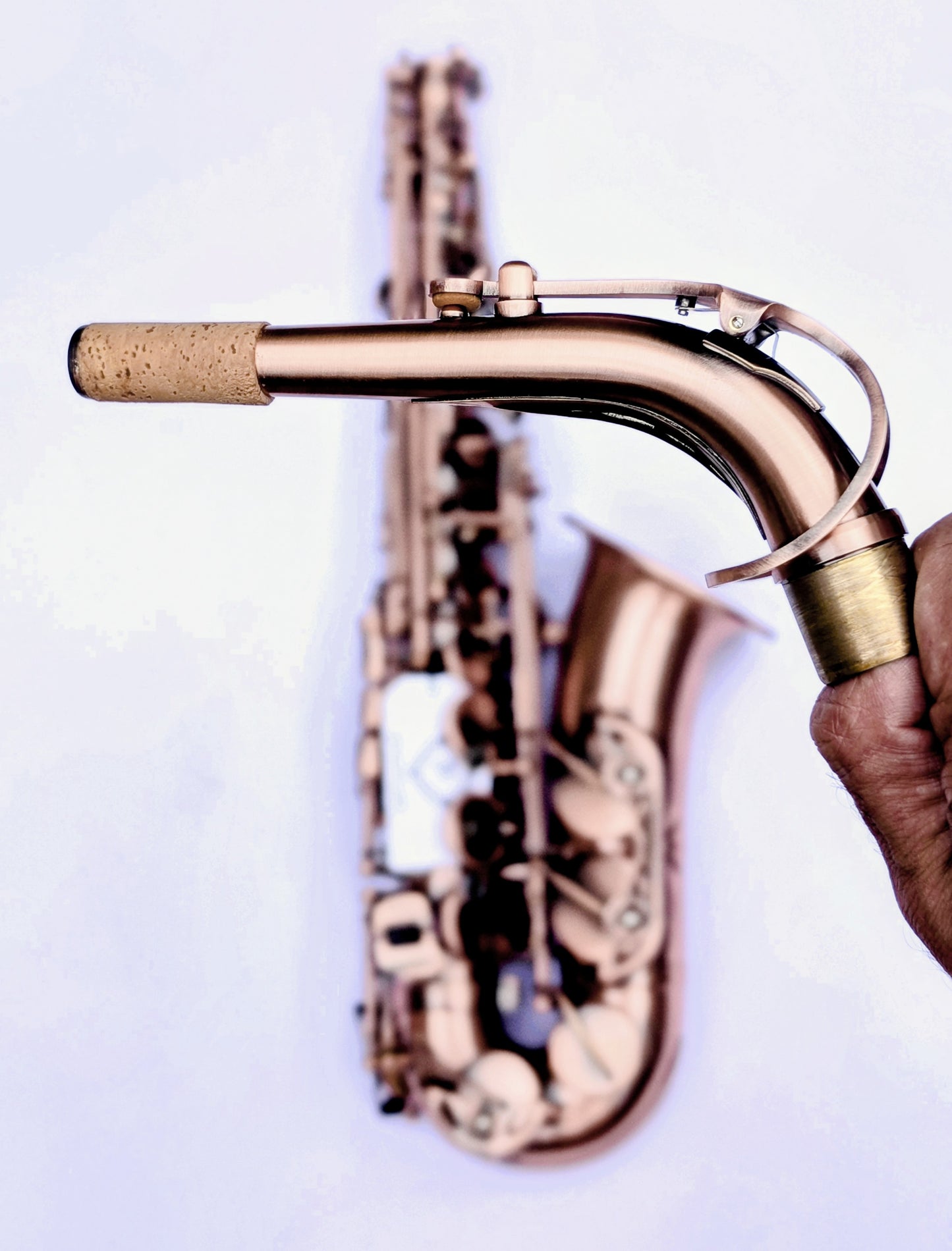 PNW Music copper-finished alto saxophone with Premium high F# key, warm tone quality, ideal for beginning students