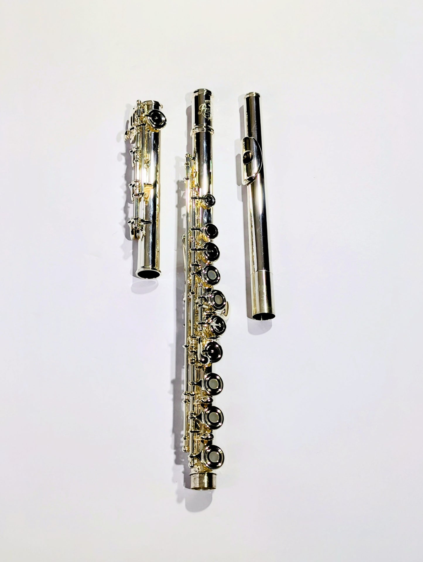 Solid Sterling Silver Flute, split-E
