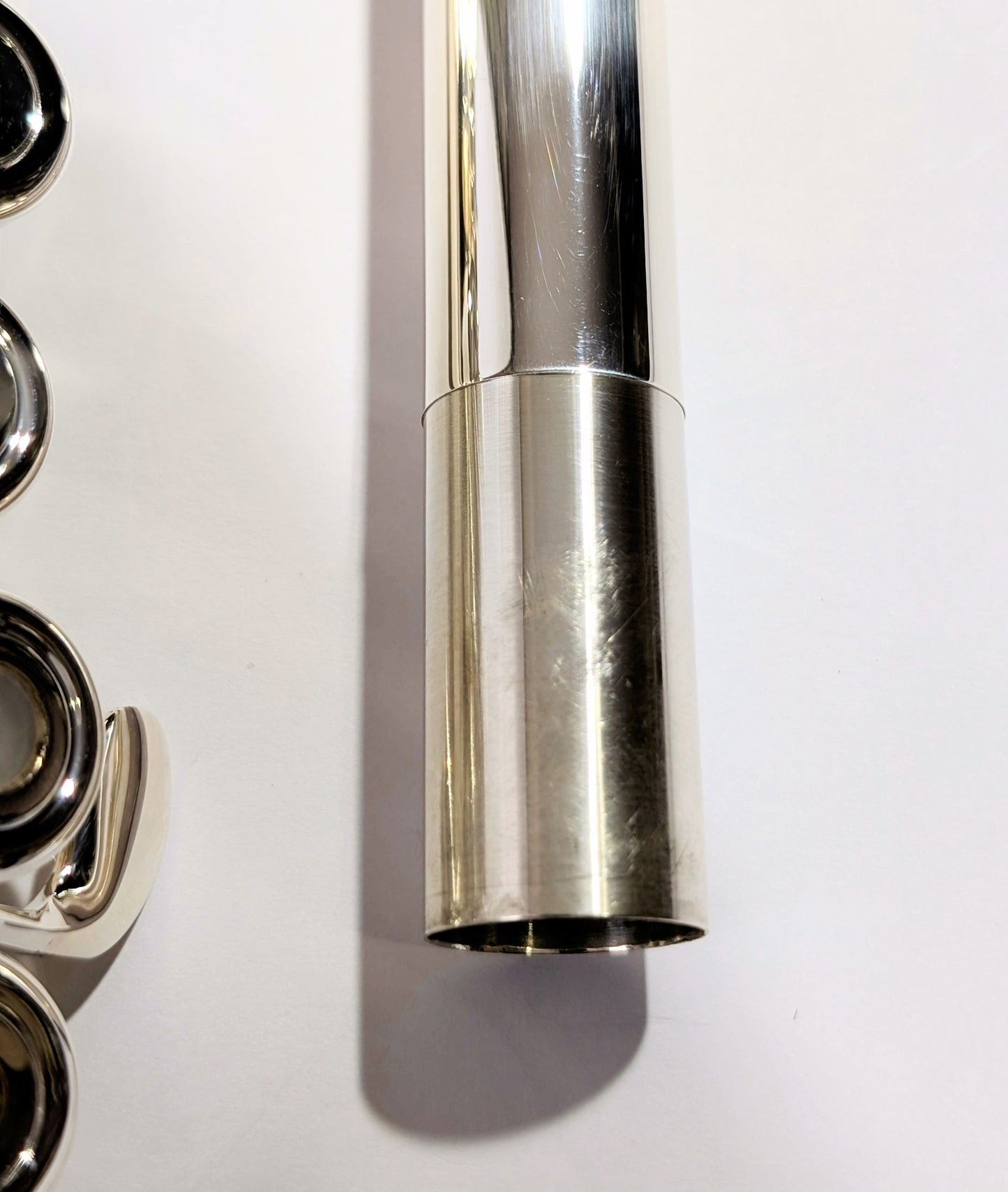Solid Sterling Silver Flute, split-E