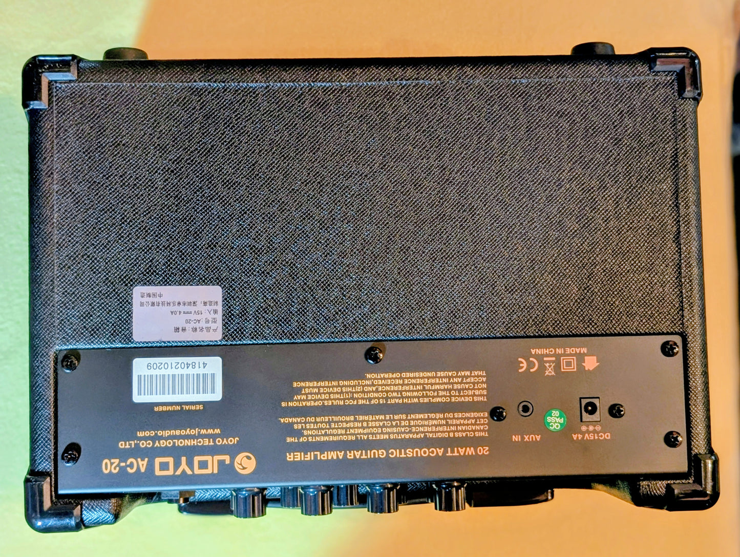 Acoustic/Electric/Vocal Amp, 2 Channel 20 watt