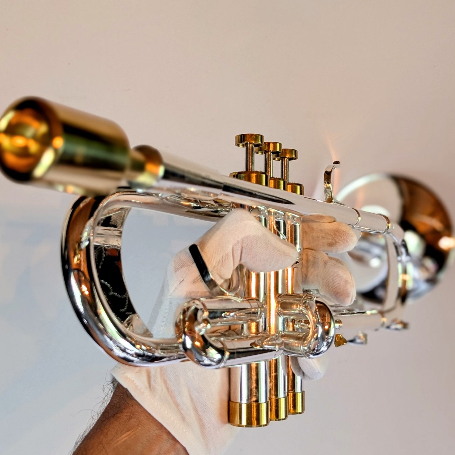 PNW Music silver-plated trumpet with modern valve design, Premium brass instrument inspired by Bach and Monette craftsmanship