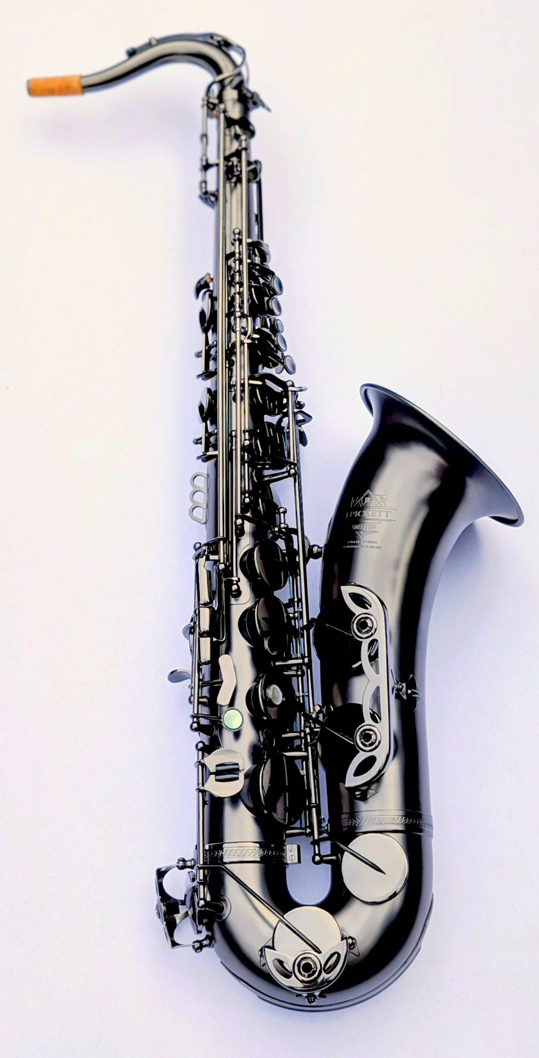 Craftsman Collection tenor saxophone with gunmetal matte grey nickel finish, professionally hand-tuned by Jeremy Pickett
